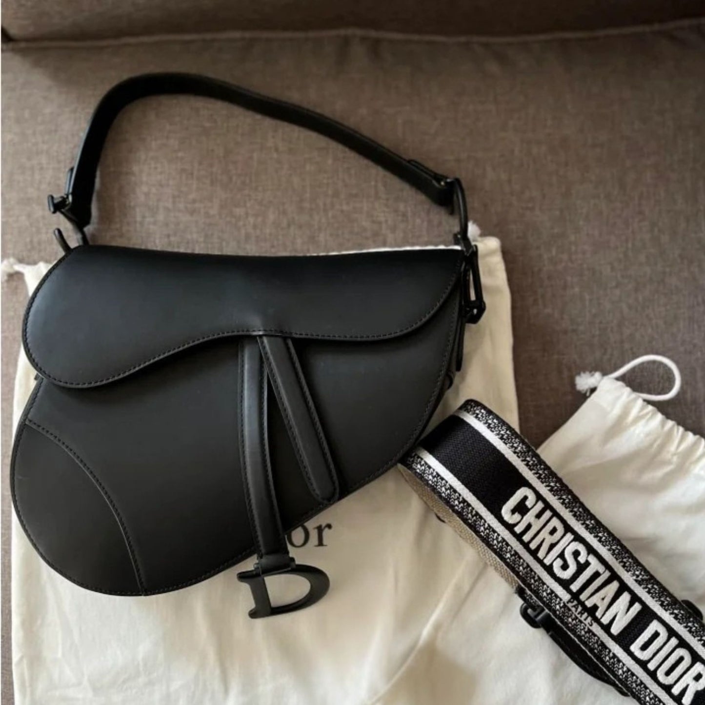 SAC DIOR SADDLE NOIR