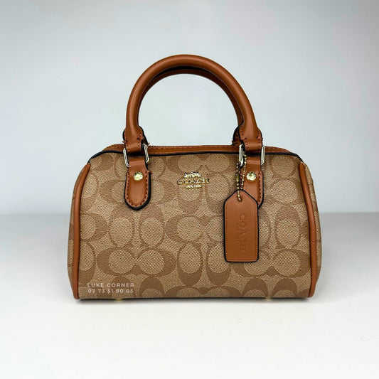Sac Coach Satchel Rowan en toile signature