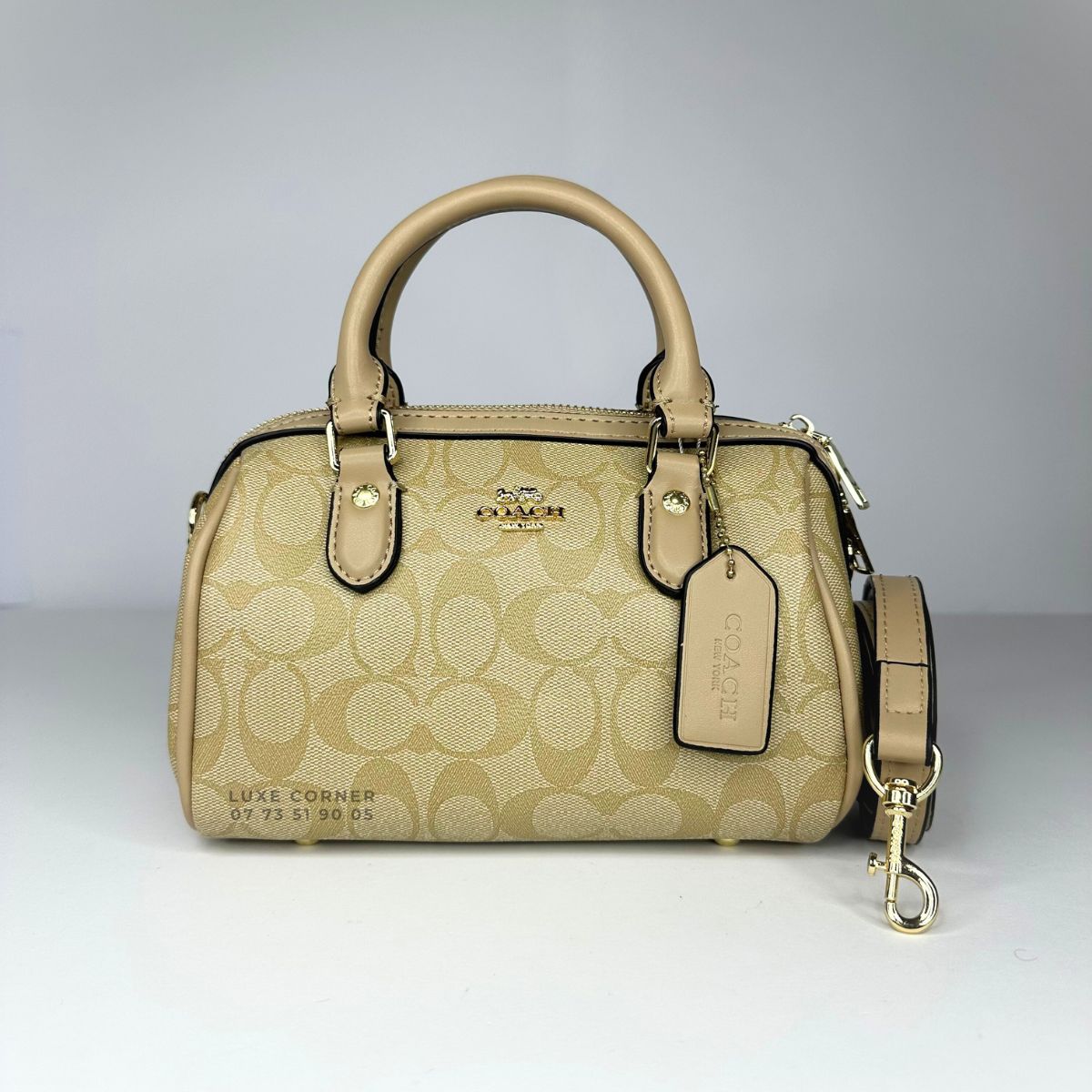 Sac Coach Satchel Rowan en toile signature