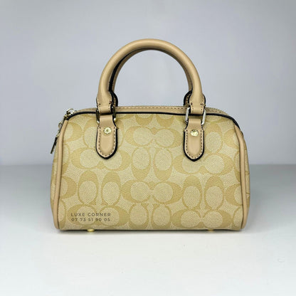 Sac Coach Satchel Rowan en toile signature