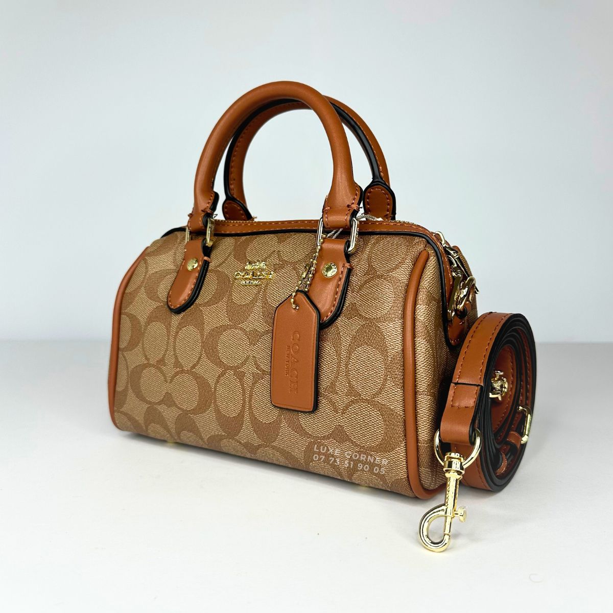Sac Coach Satchel Rowan en toile signature
