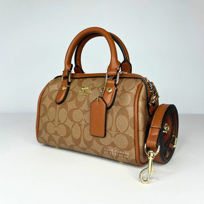 Sac Coach Satchel Rowan en toile signature