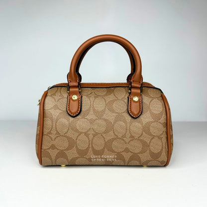 Sac Coach Satchel Rowan en toile signature