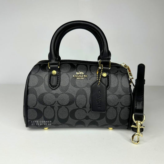 Sac Coach Satchel Rowan en toile signature