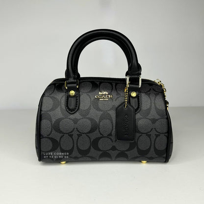 Sac Coach Satchel Rowan en toile signature