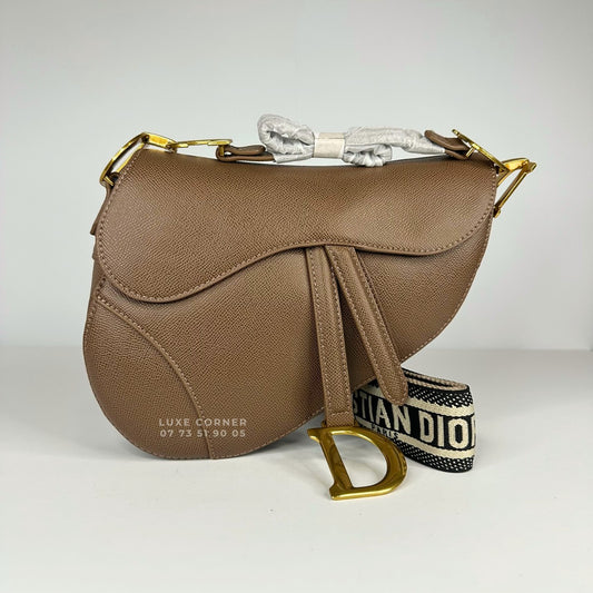 Sac Dior Saddle à bandoulière - Tabac
