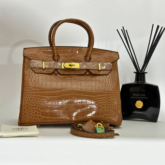 SAC HRMS BIRKIN CROCO 30